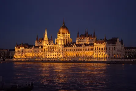 Night scene of city castle