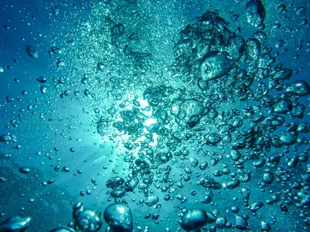 Bubbles under water