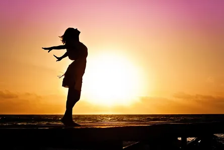 Silhouette of dancer