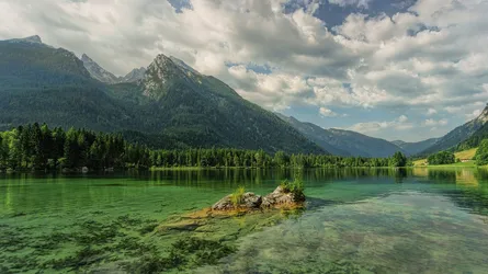 Peaceful lake scene