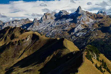 Majestic mountains in distance