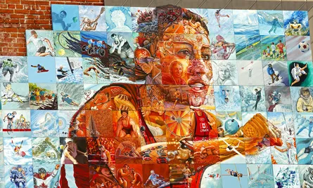 Sports mural 130 097